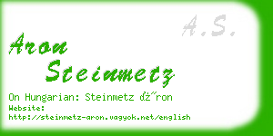 aron steinmetz business card